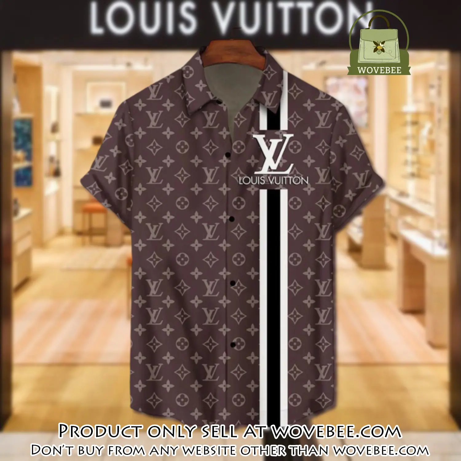 Lv louis vuitton luxury hawaiian shirt & short set lhs1192 wvb5252448